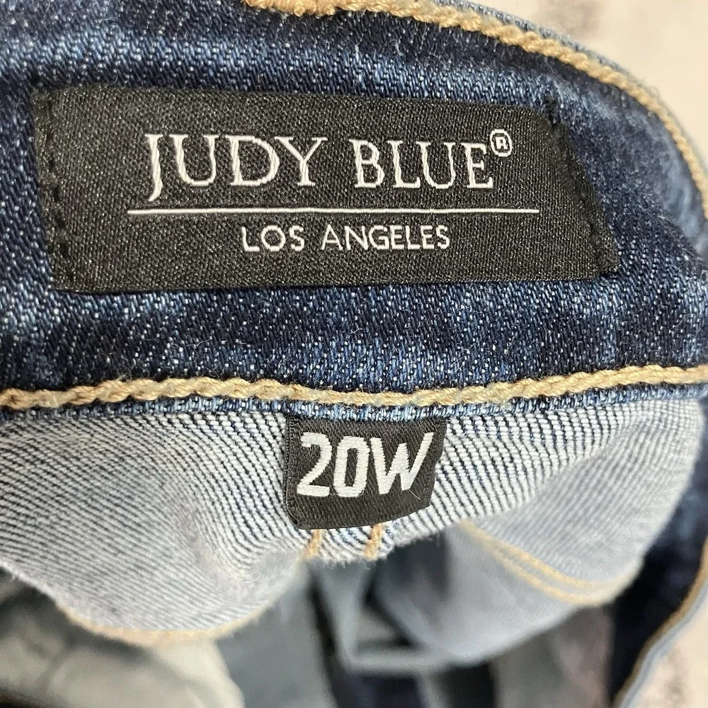 Judy Blue Flare Jeans Womens Plus 20W NWT High Rise Stretch Medium Wash Denim - Picture 8 of 14